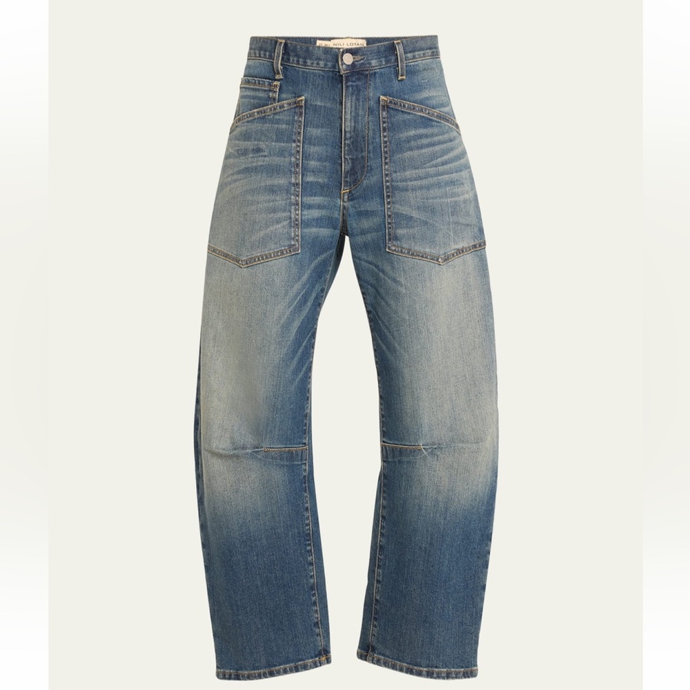 Nili Lotan Shon Denim Jeans Size 28 in Classic Denim Wash NEW WITH TAGS
